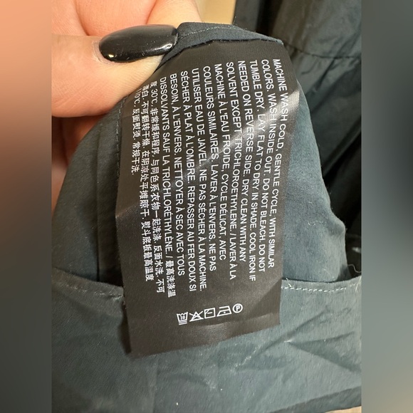 💋 THEORY | Halter Tiered Maxi Lightweight Cotton Blend Dress Minimalist Large - Picture 14 of 16